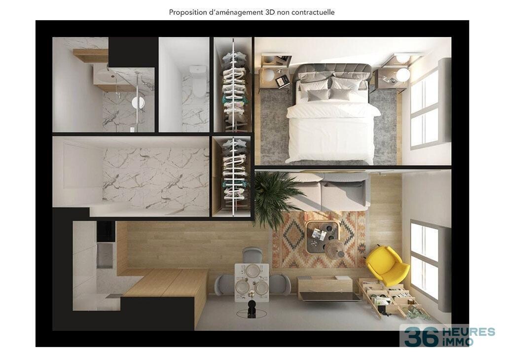 A vendre appartement 2 pièces dammarie-les-lys 77190