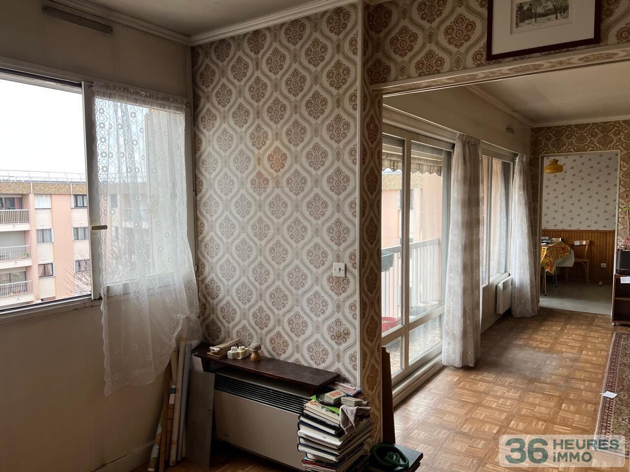 Appartement traversant, balcon