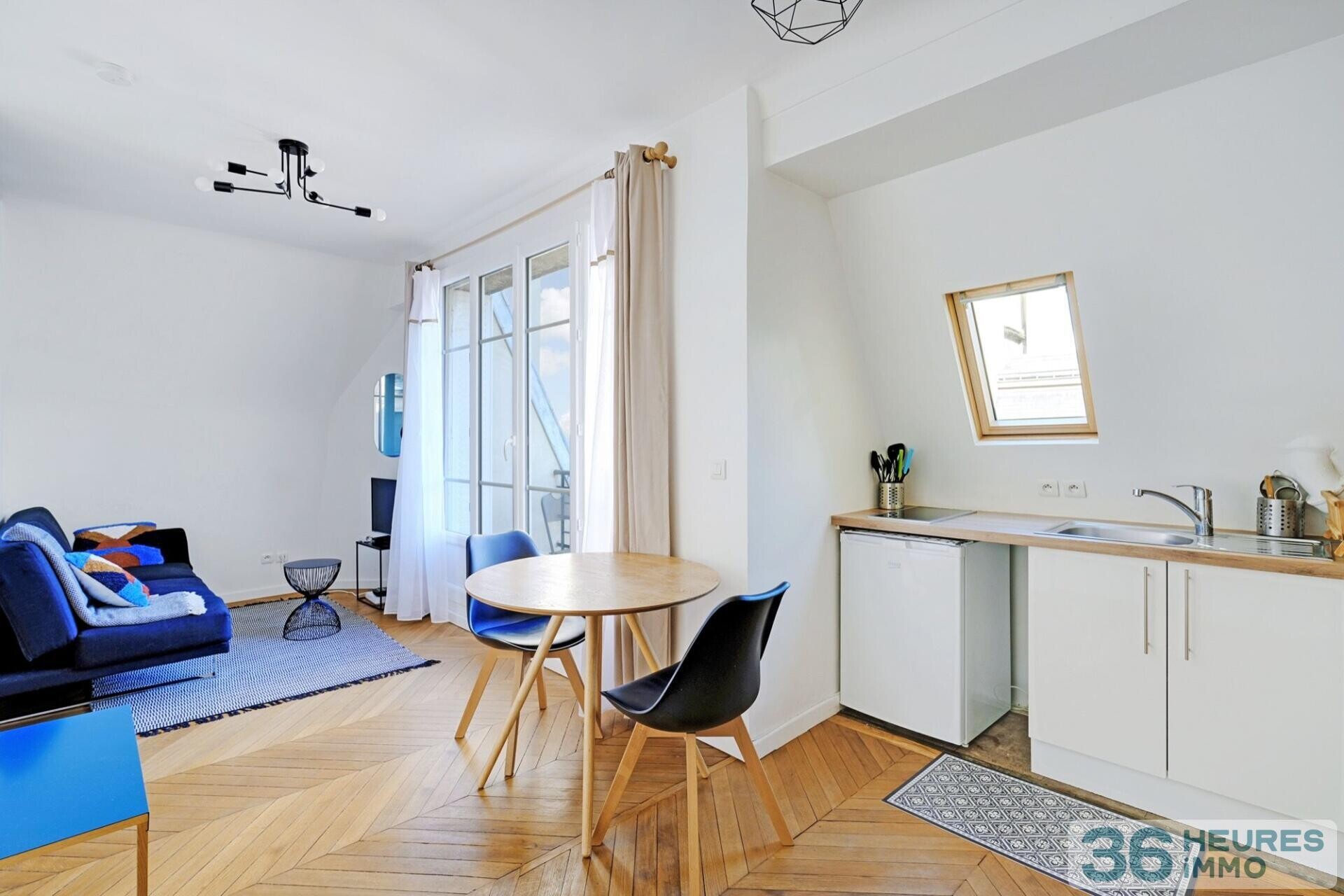 2 piÈces 32 m² deux pieces dernier etage ascenseur balcon - bourse paris 2 eme - rue saint marc
