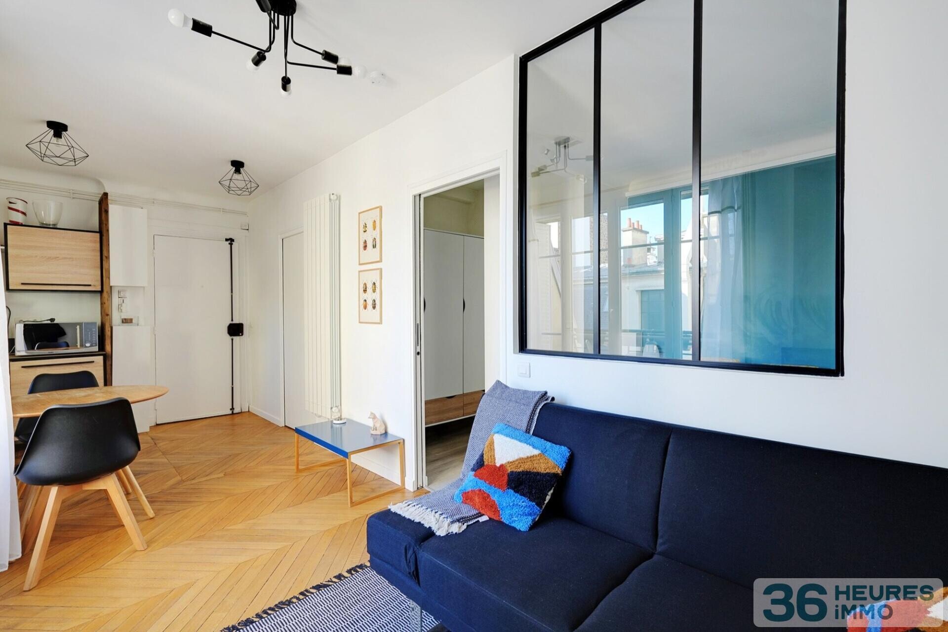 2 piÈces 32 m² deux pieces dernier etage ascenseur balcon - bourse paris 2 eme - rue saint marc
