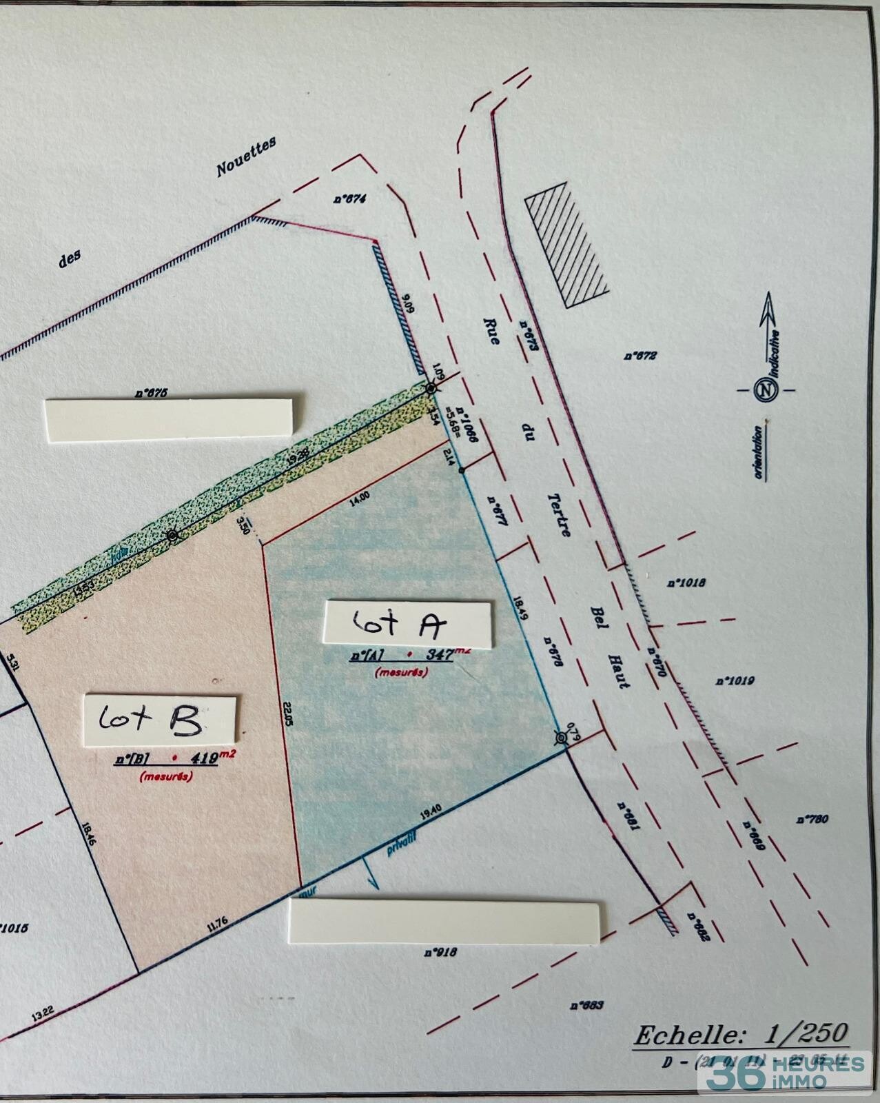 Beau terrain plat proche des plages