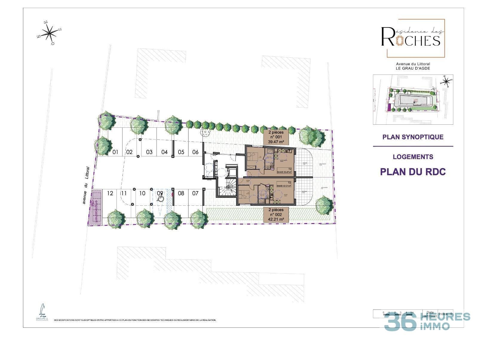 Appartement neuf avec terrasse et jardin à 50m de la plage