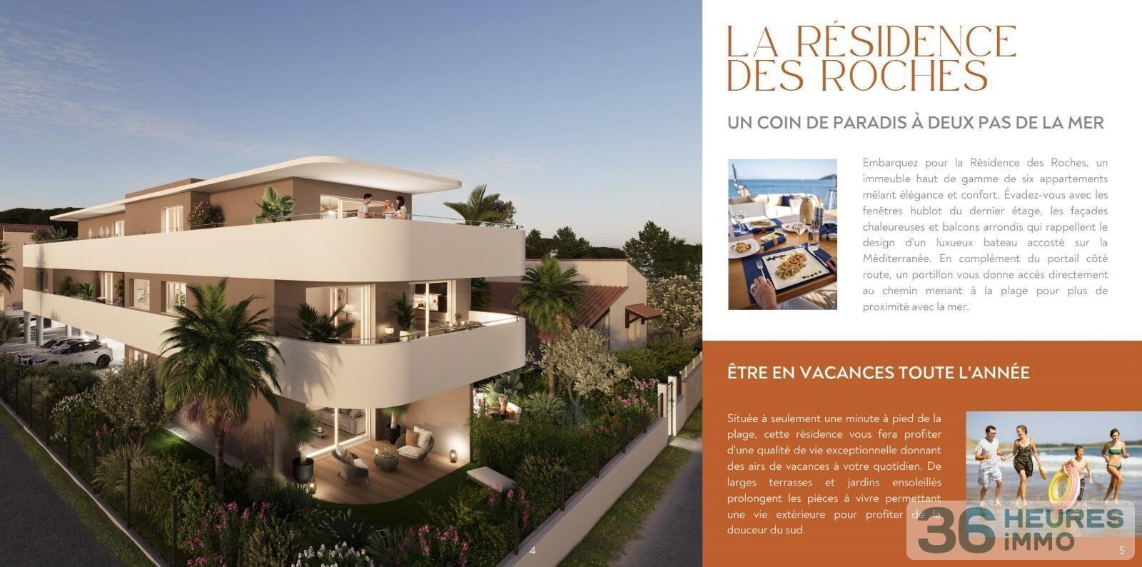 Appartement neuf avec terrasse et jardin à 50m de la plage