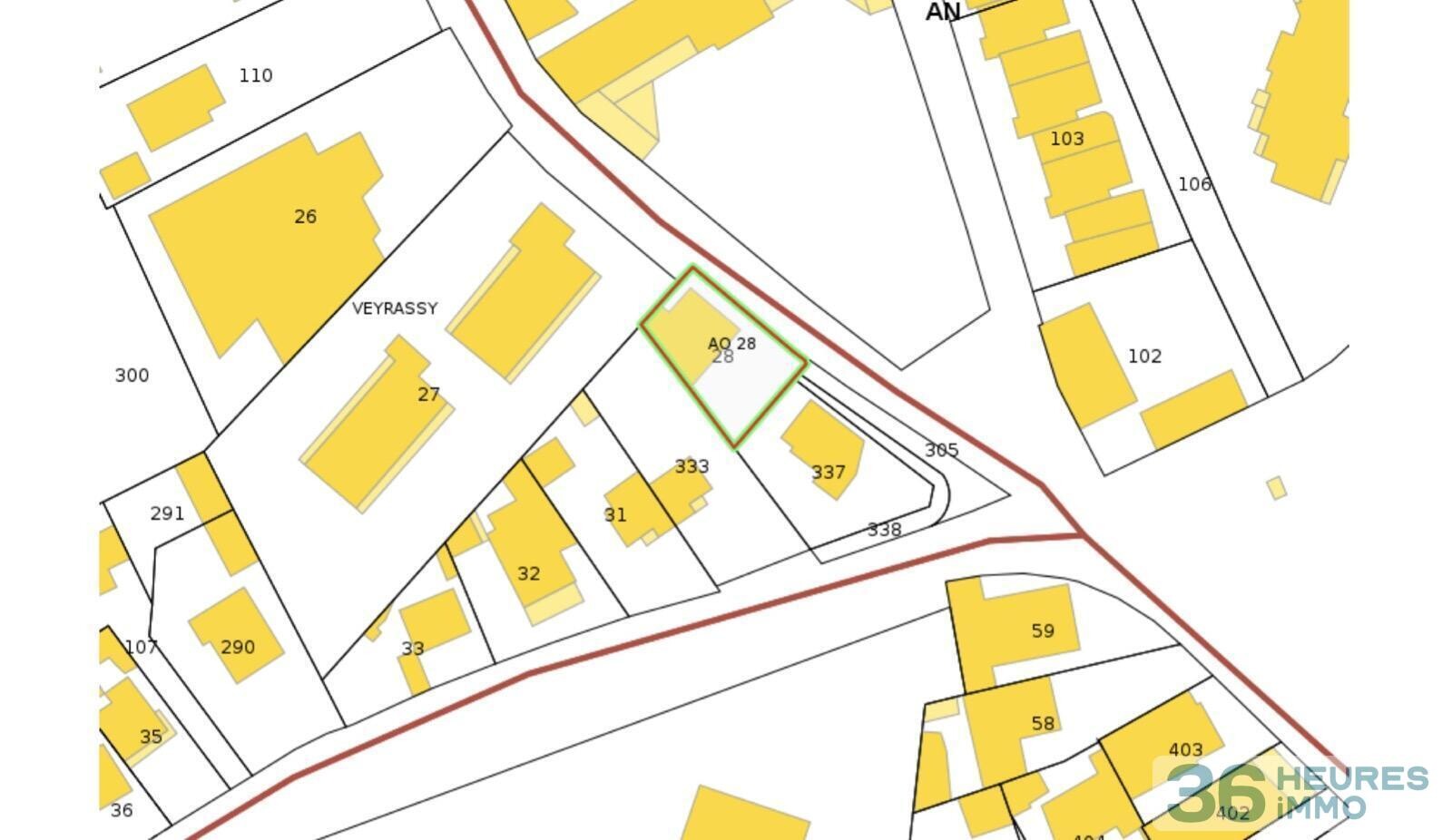 Maison avec jardin - plan de 4 seigneurs