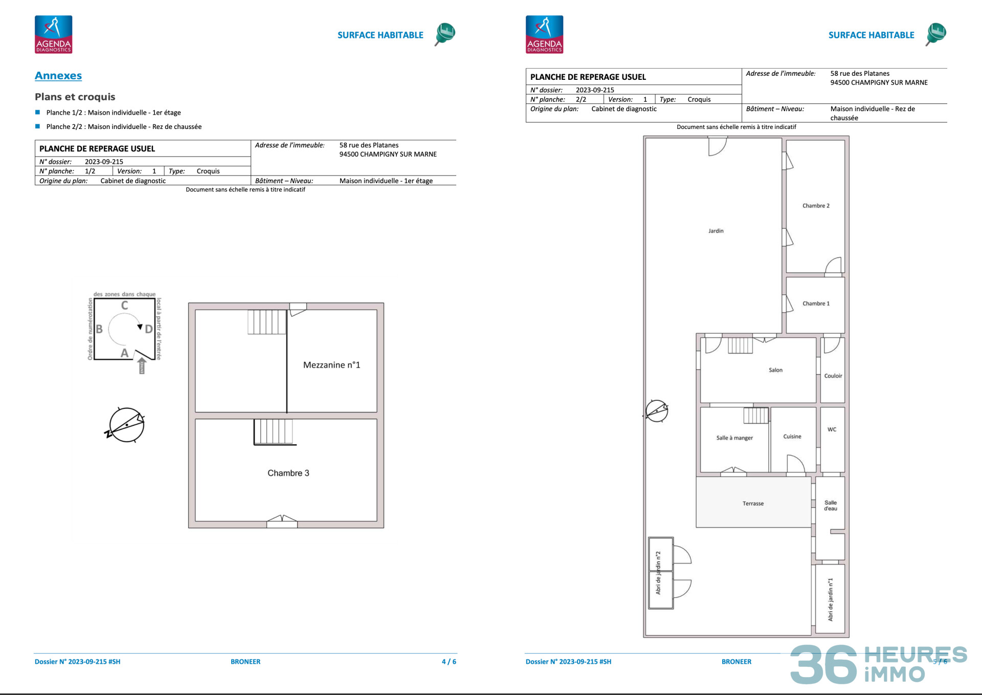 Sur 206 m2 de terrain maison + garage