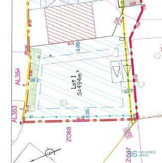 Terrain 494m2 viabilisé