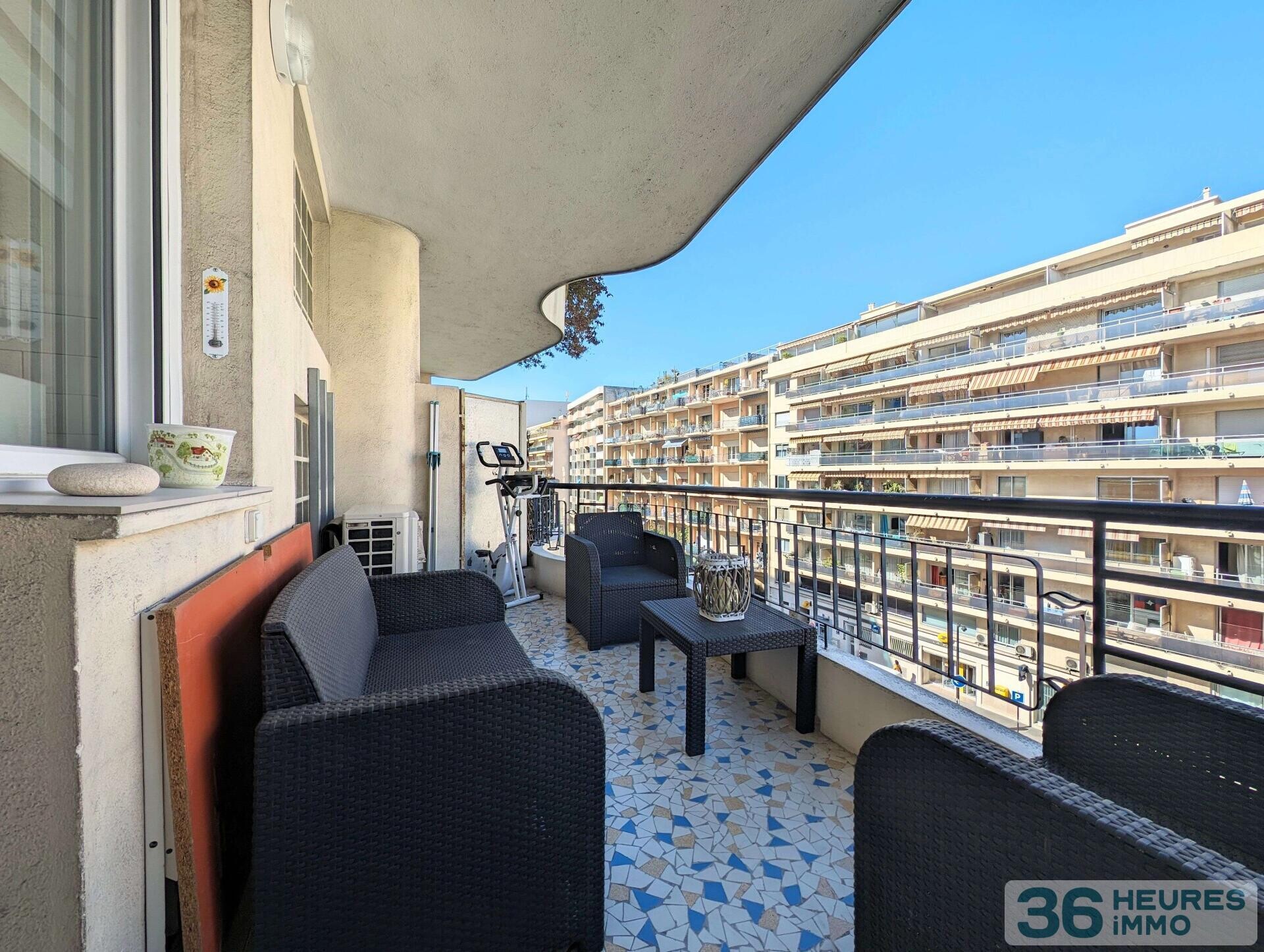 Nice - Californie : Sublime 2p neuf avec 2 Terrasses, cave et aperçu mer