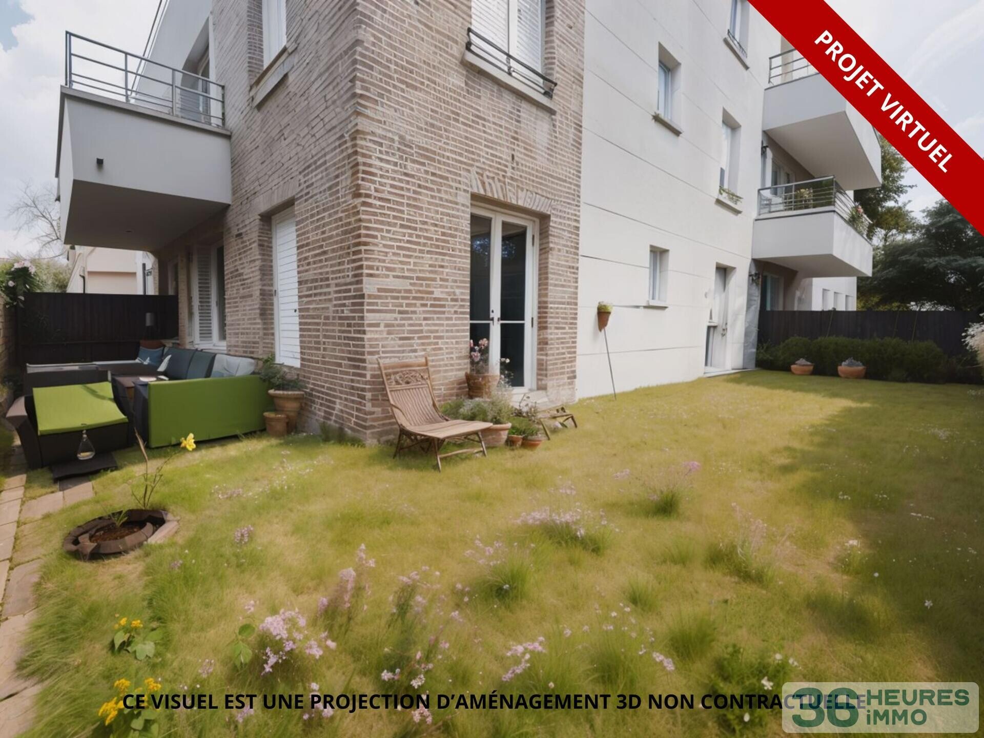 Appartement 3 pièces en rez-de-jardin