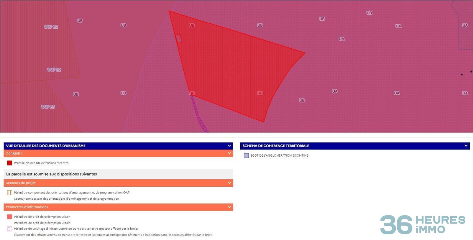 Terrain à bâtir à Cussey-Sur-L'ognon 