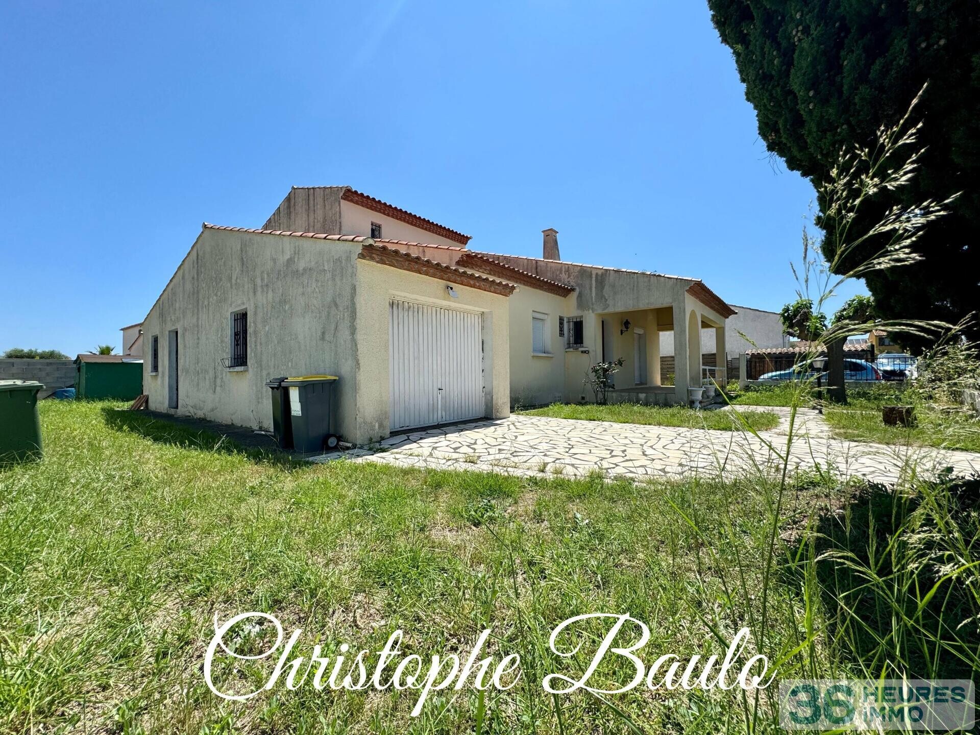 dépt hérault (34), à vendre à villeneuve les maguelone, maison t4 120m2 + garage + 600m2 terrain