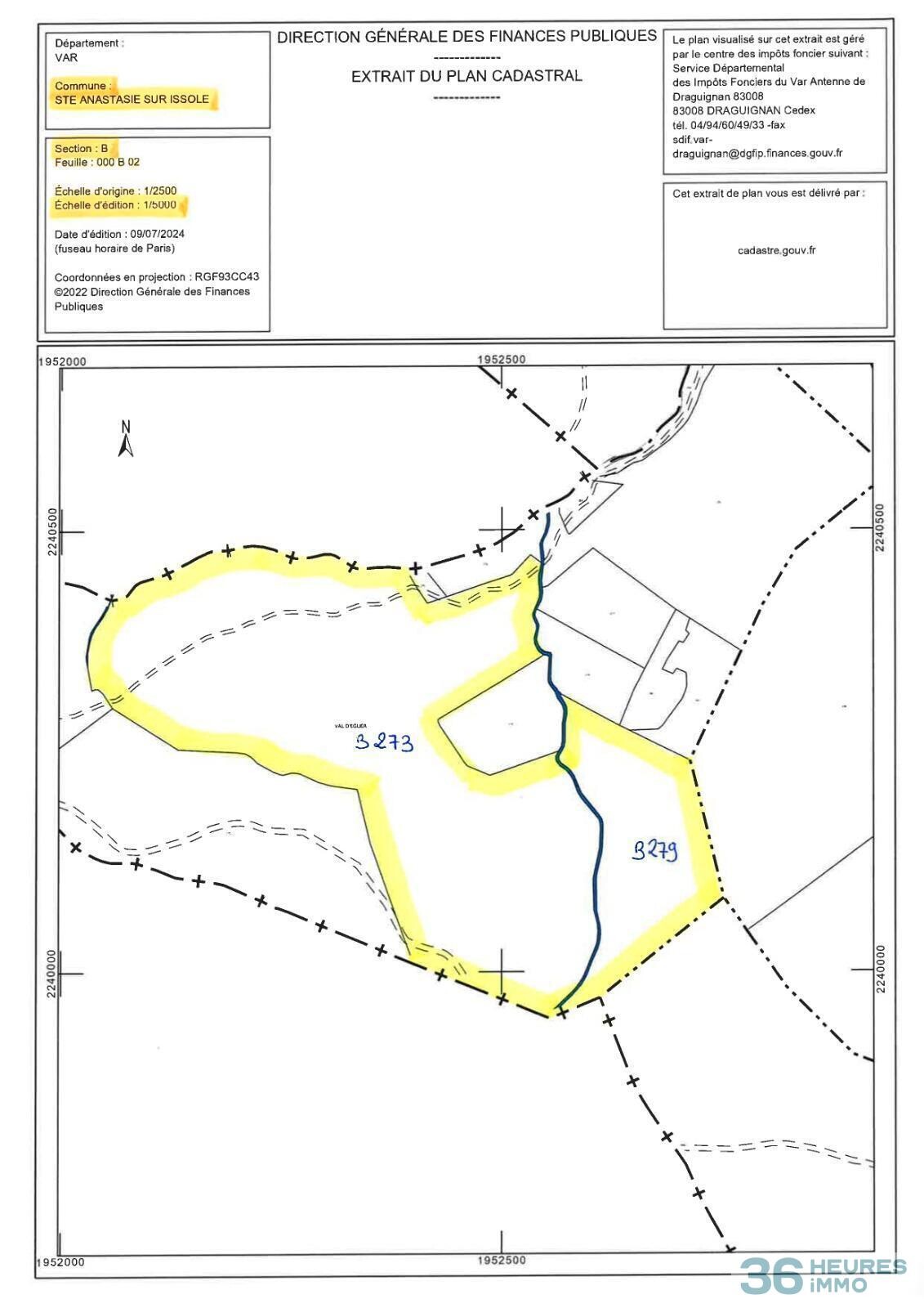 Terrain de nature de bois de 192.030m² à SAINTE ANASTASIE SUR ISSOLE