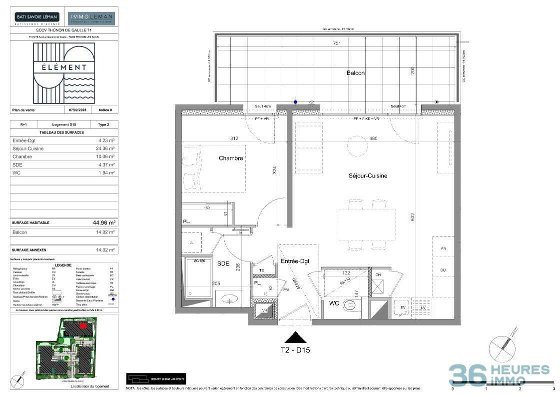Logement 2 pièces NEUF RE 2020