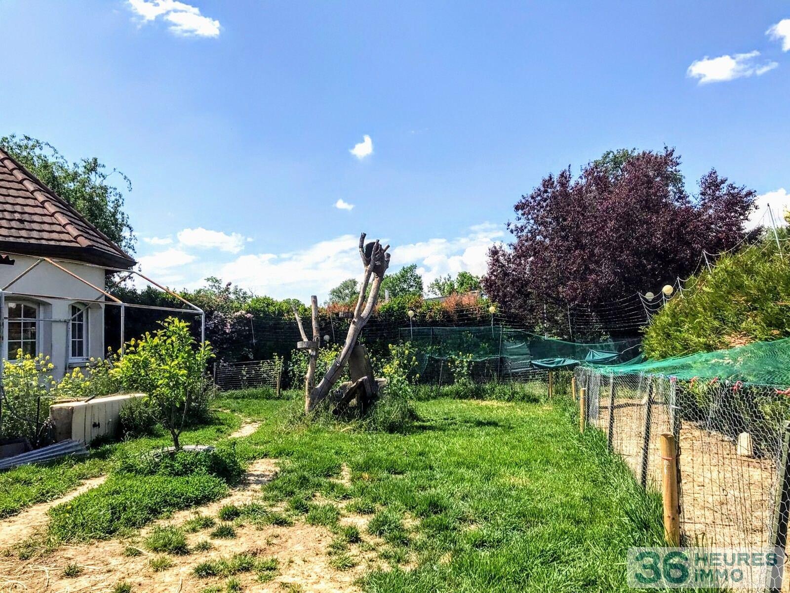 Propriété spacieuse, avec garages, piscine naturelle proche de la Suisse