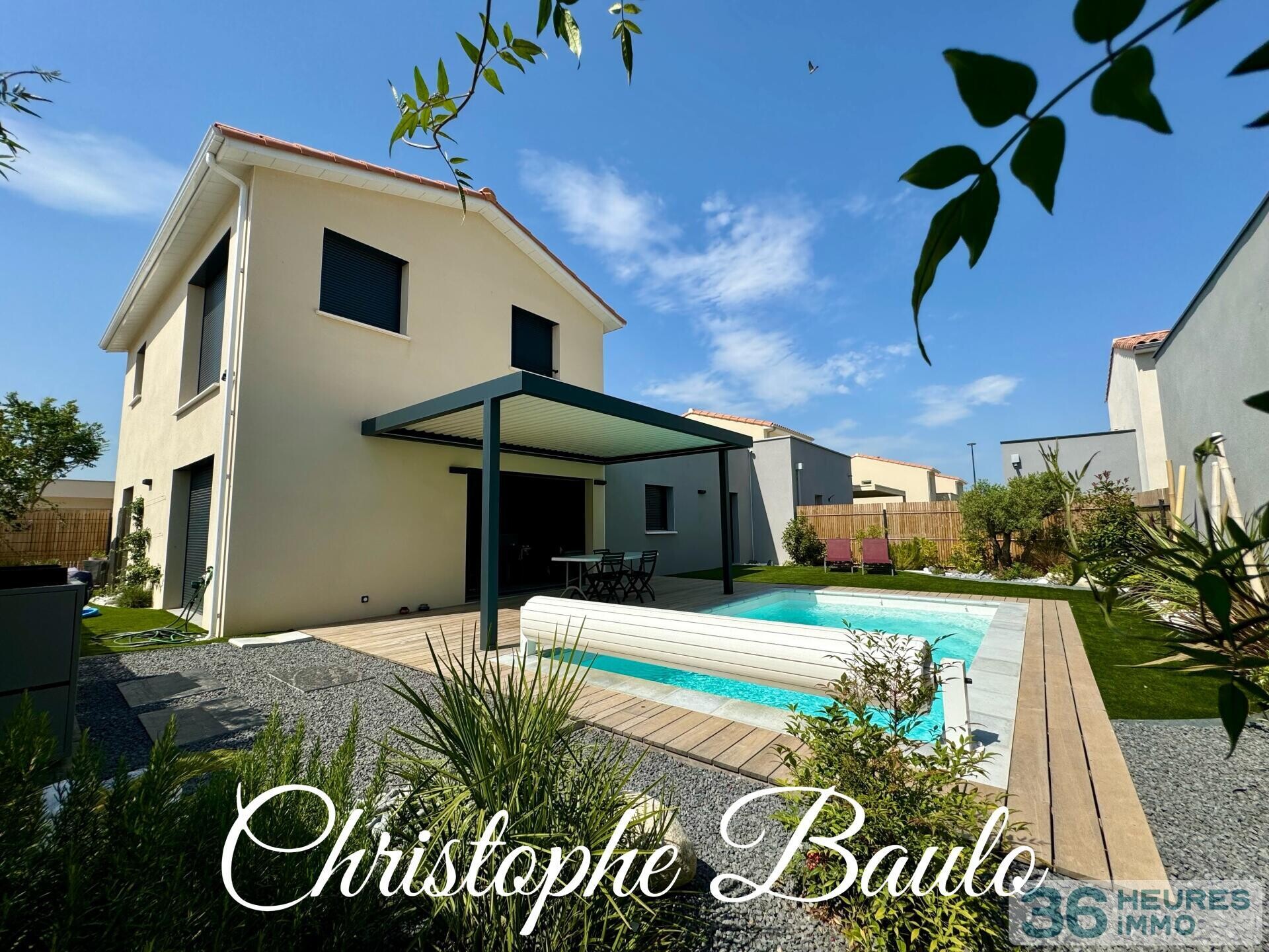dépt hérault (34), à vendre à valergues, maison t5 de 2023 112m² + piscine + garage + 333m2 terrain