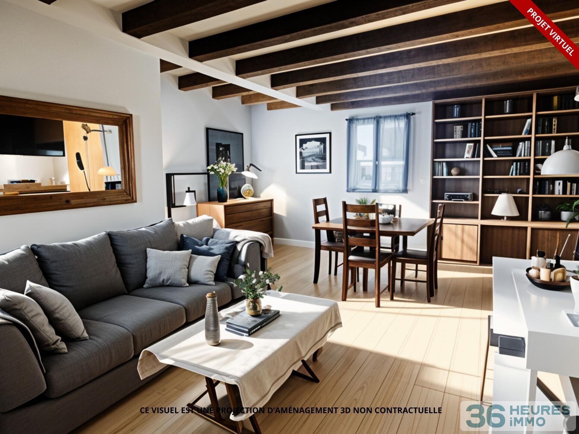 Appartement 3 pièces, avec place de parking et sans charge de co propriété 