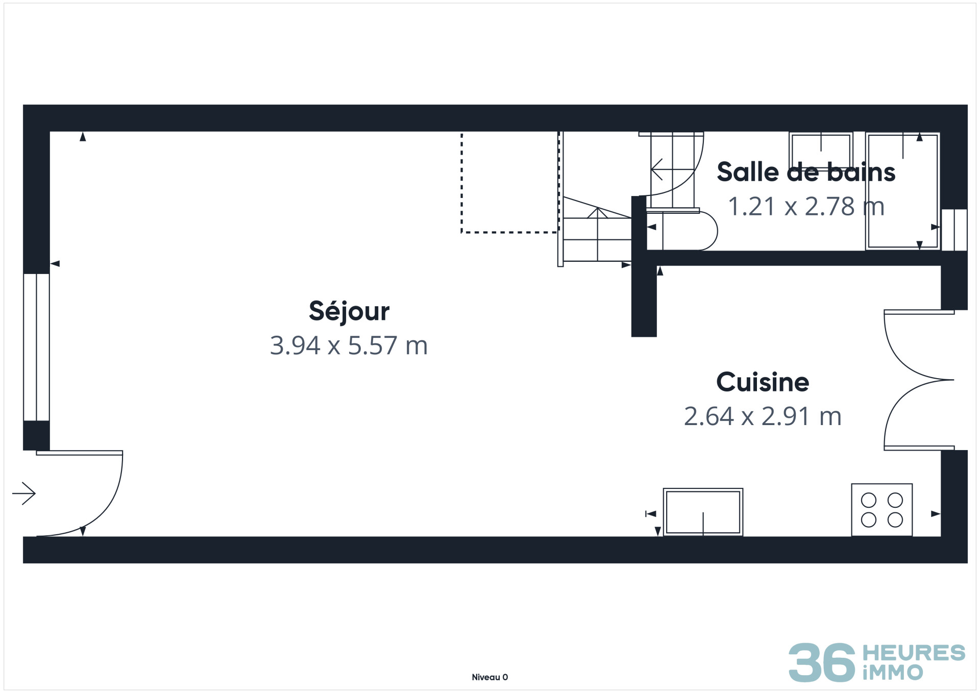 Maison 3 chambres avec jardin
