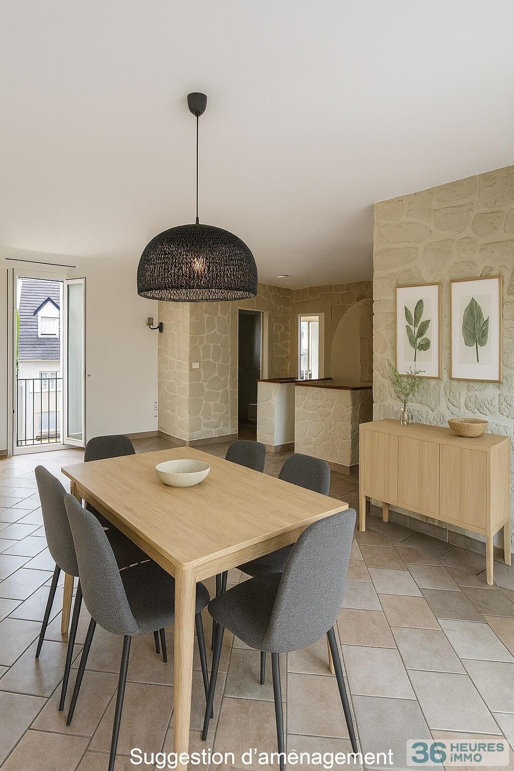 Maison 3 chambres avec jardin clos