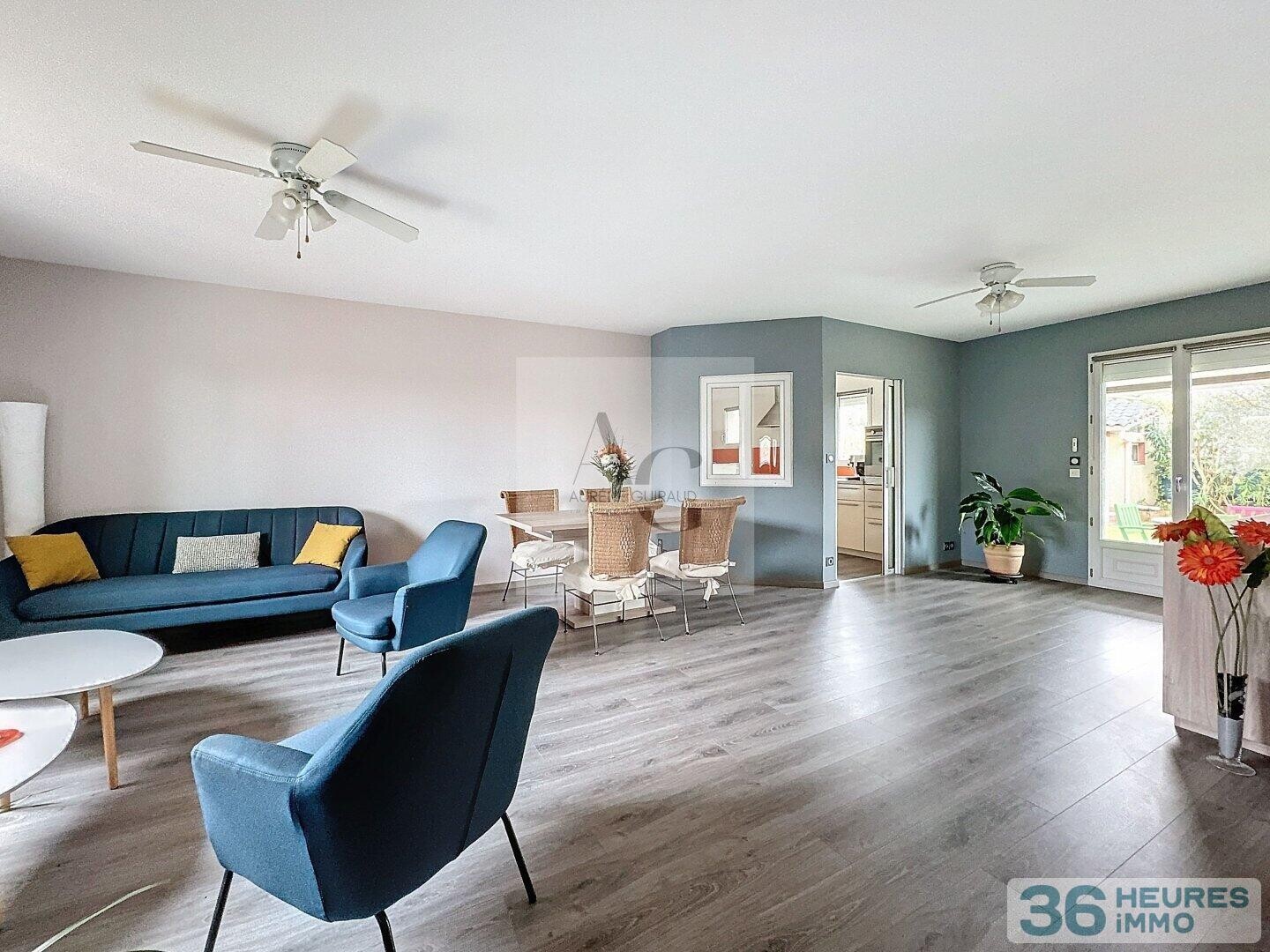 MAISON individuelle T4 de PLAIN-PIED avec JARDIN, GARAGE et DÉPENDANCE en excellent état.