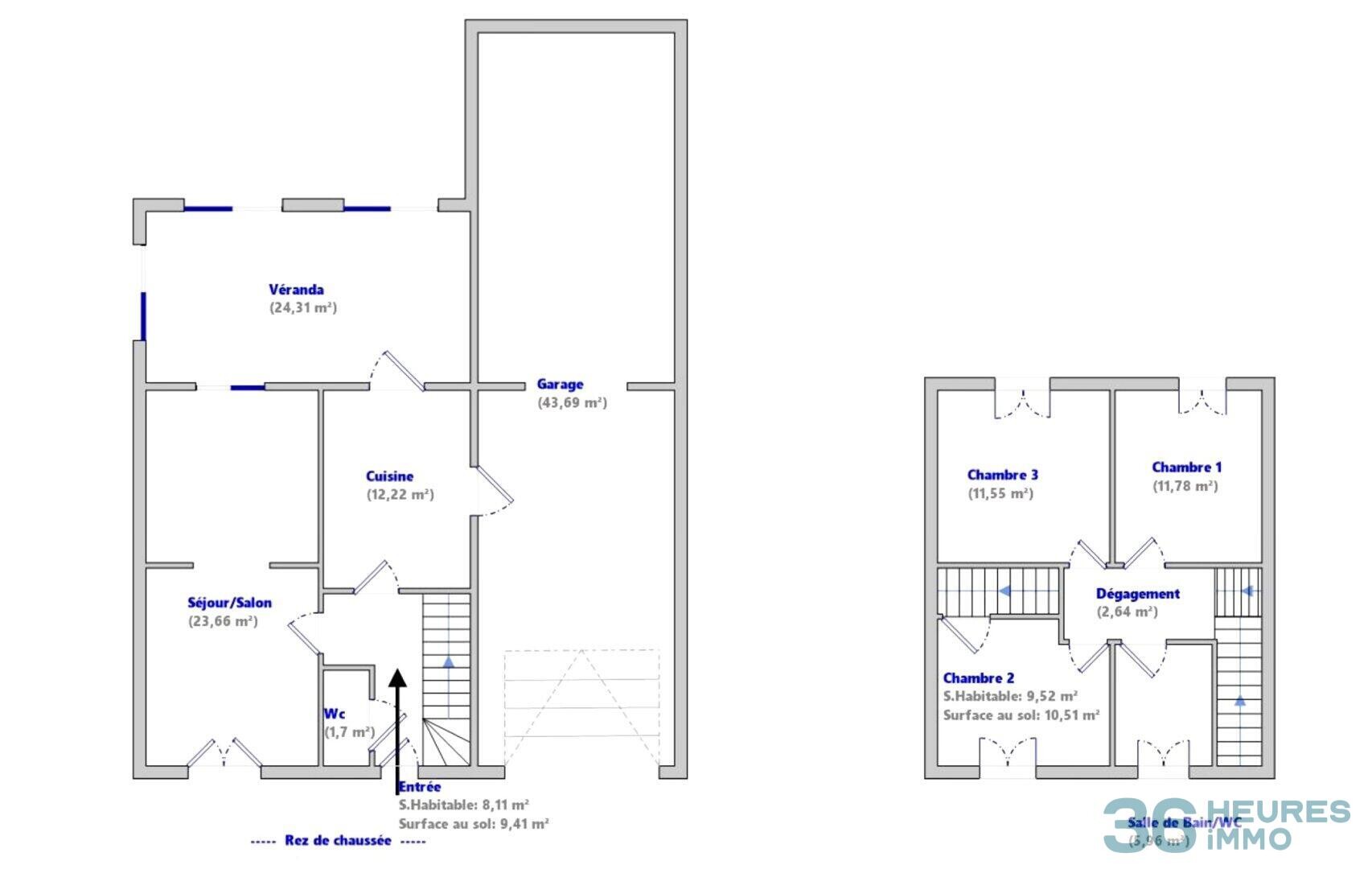Maison - Jardin, Garage + Combles – Mèze