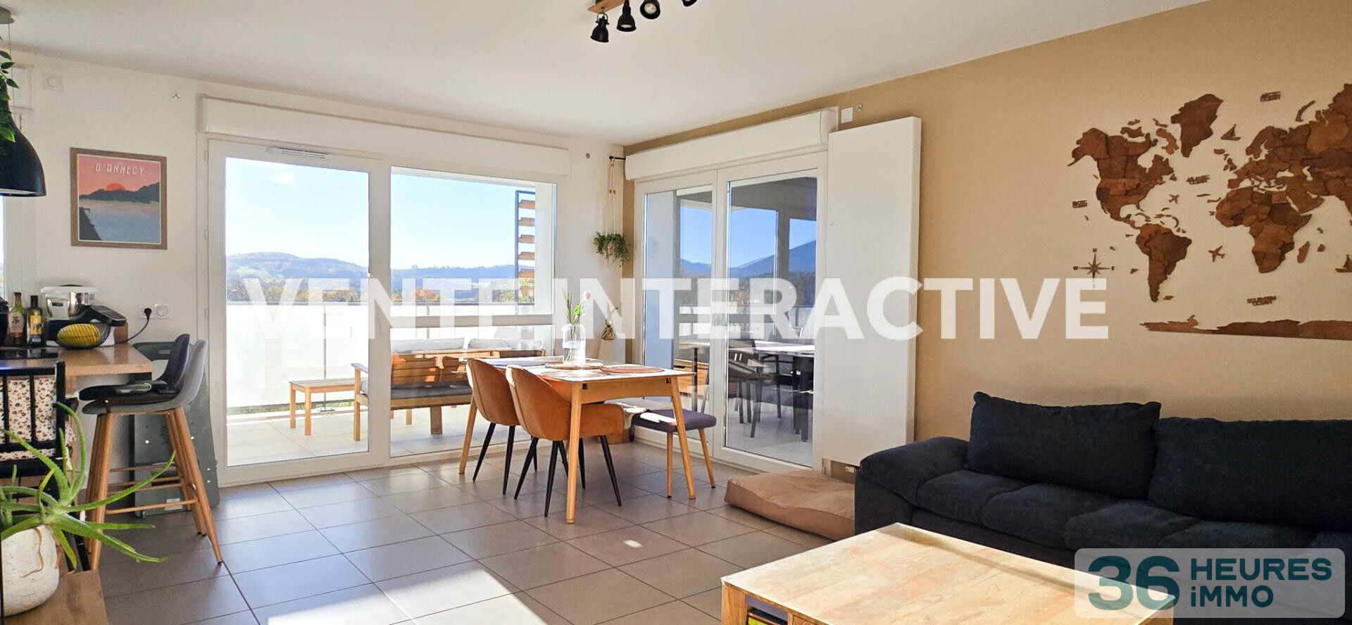 T3 moderne avec terrasse et vue dégagée – Seynod