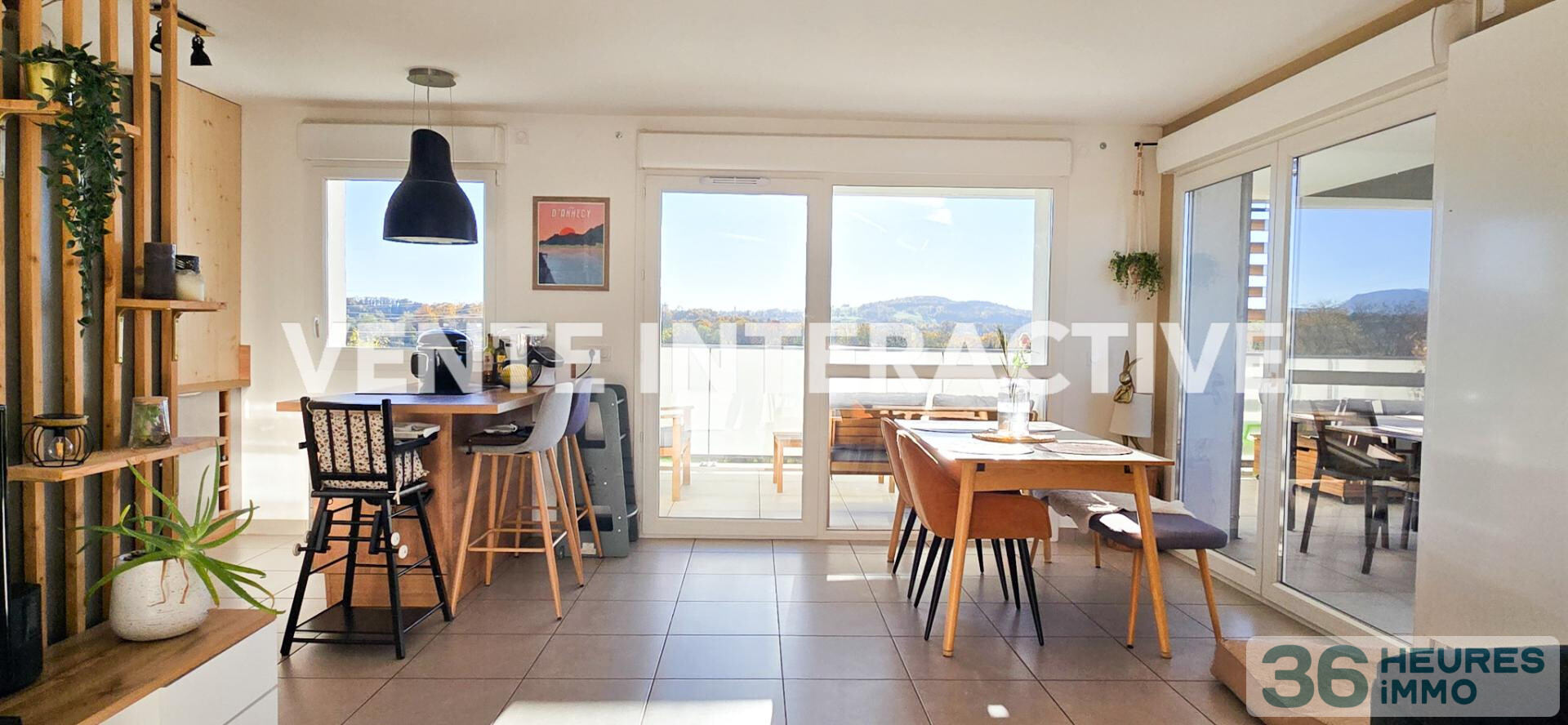 T3 moderne avec terrasse et vue dégagée – Seynod