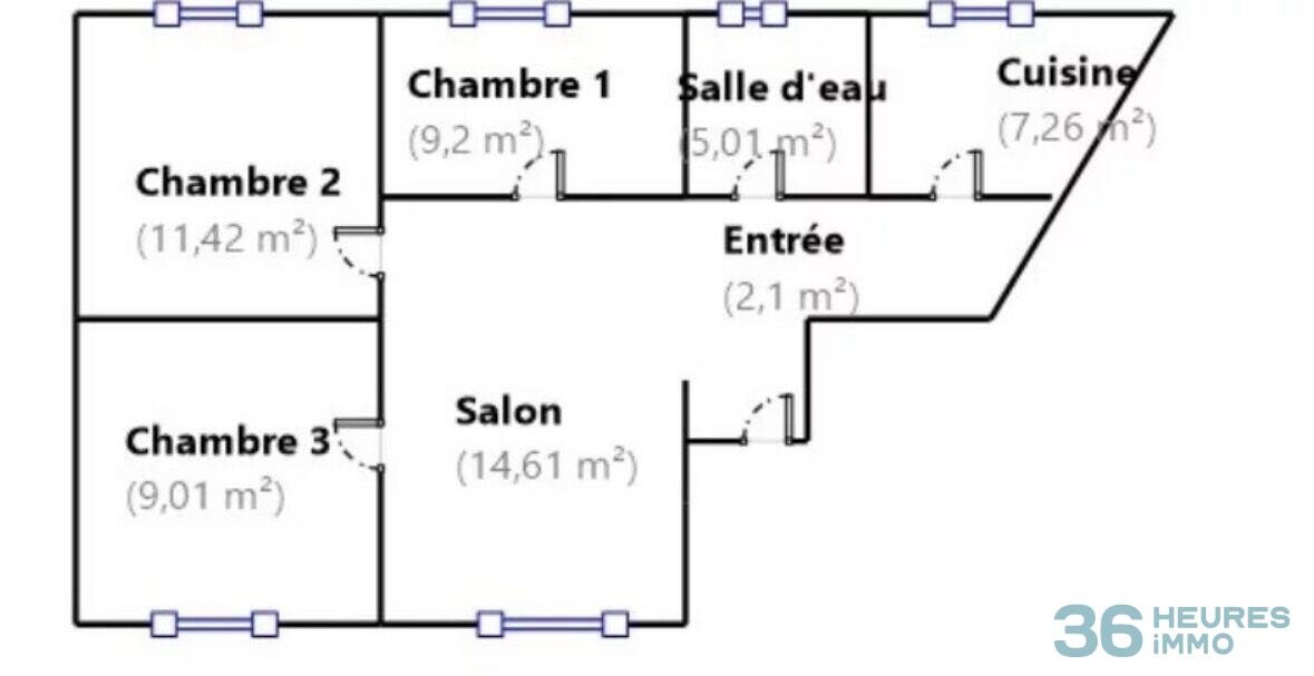 T4 rénové et loué meublé en colocation - Marseille, Le Rouet 8e