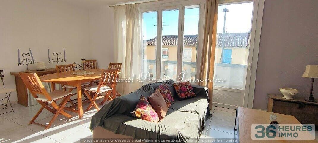 Appartement 3 pièces avec balcon cellier et buanderie.