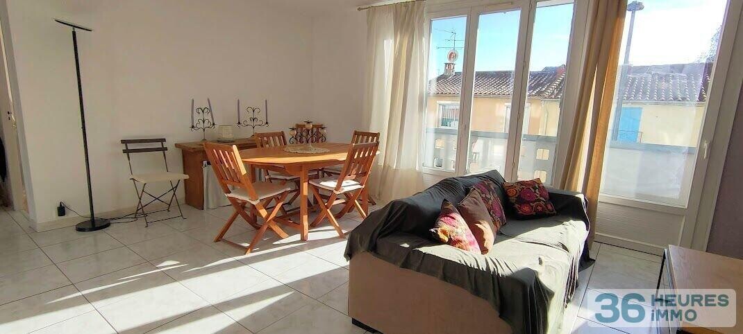 Appartement 3 pièces avec balcon cellier et buanderie.