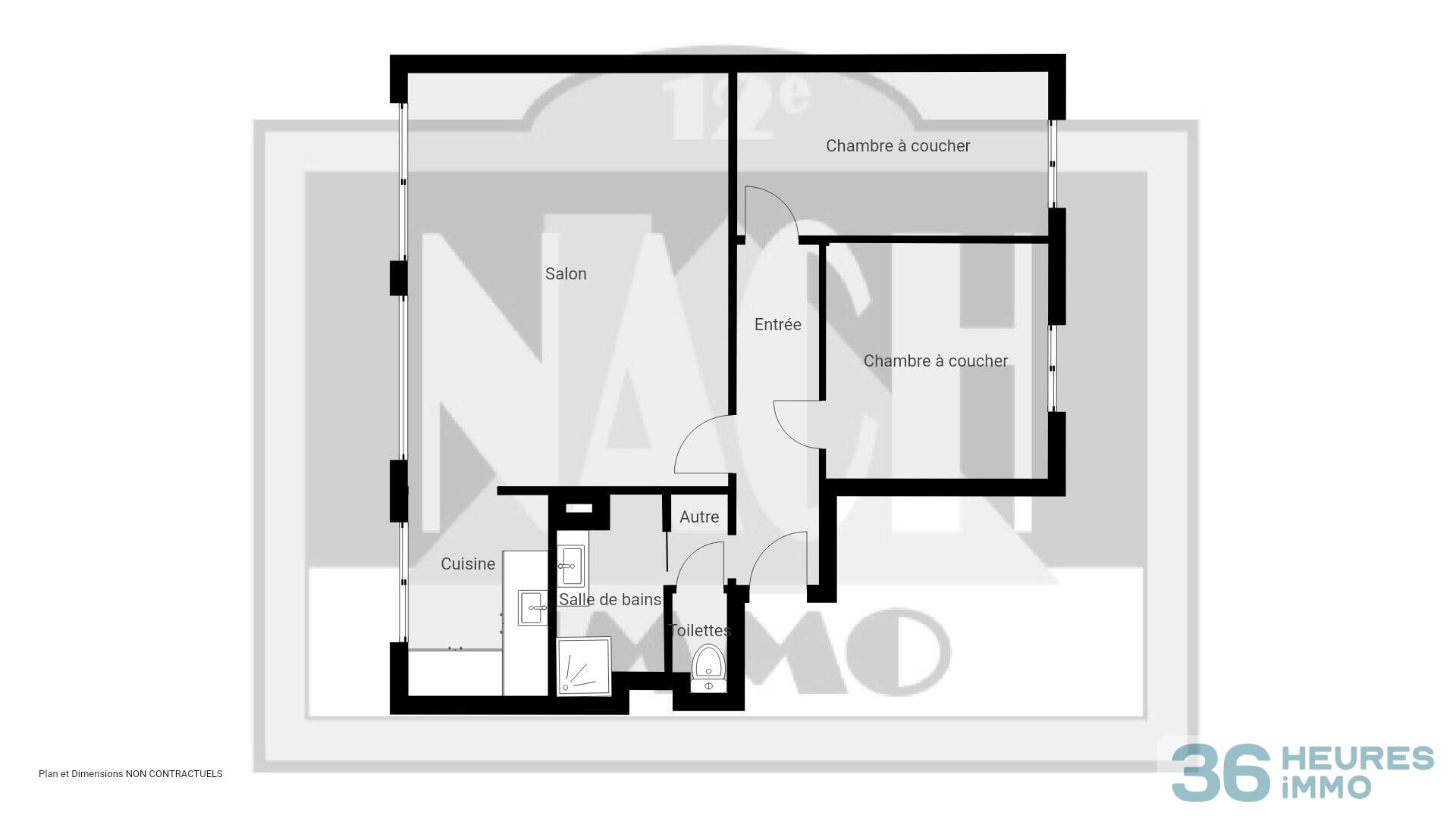  3 Pièces Rue Le Bua