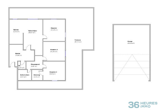 Dernier étage avec terrasse d'exception à deux pas de l'hôpital Jean Mermoz !