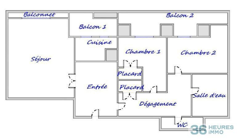 T3 70m² + parking + cave